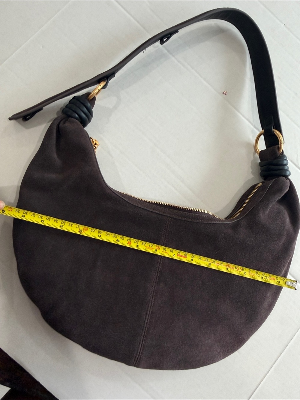 Alf the label dumpling handbag suede brown - Picture 8 of 10